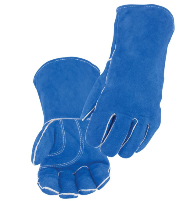 Black Stallion Split Cowhide Stick Glove with Palm Guard, Blue 113L
