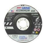 SAIT 4-1/2x1/4x7/8 A46N Aluminum No Hub Type 27 Grinding Wheel #20062 (25 pack)