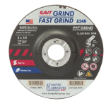 SAIT 5x1/4x7/8 A24N Fast Grinding Metal/Stainless No Hub Type 27 Grinding Wheels #20070 (25 pack)