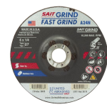SAIT 6x1/4x7/8 A24N Fast Grinding Metal/Stainless No Hub Type 27 Grinding Wheels #20078 (25 pack)
