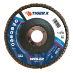 Weiler 5" Tiger X Flap Disc, Conical (TY29)  51210 (10 Pk)