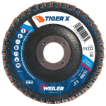 Weiler 4-1/2" Tiger X Flap Disc, Flat (TY27) 51223 (10 Pk)
