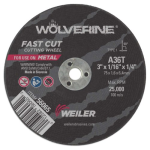Weiler 3" x 1/16" Wolverine Type 1 Cut-Off Wheel 56065