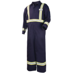 9 OZ FLAME RESISTANT COTTON COVERALL WITH PASS-THROUGH