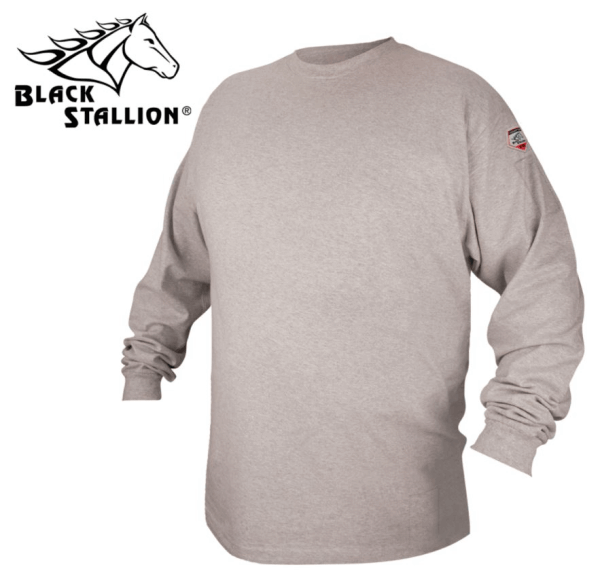 Revco Black Stallion TruGuard™ 200 FR Grey Cotton Long-Sleeve T-Shirt #FTL6-GRY