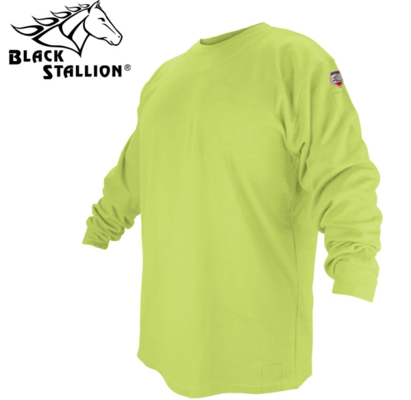 Revco Black Stallion TruGuard™ 200 FR Lime Cotton Long-Sleeve T-Shirt #FTL6-LIM