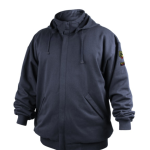 Black Stallion AR/FR Cotton Full-Zip Hooded Sweatshirt JF3530-NV