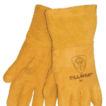Medium Steiner 02275-M MIG Gloves Soft-Buck Gray Split Deerskin Foam Lined Back 