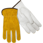 Premium Grain Cowhide Palm With Split Cowhide Back Drivers Gloves