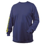 Black Stallion FR Cotton Knit Long-Sleeve T-Shirt Navy #TF2510NV