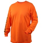 Black Stallion FR Cotton Knit Long-Sleeve T-Shirt Safety Orange #TF2510OR