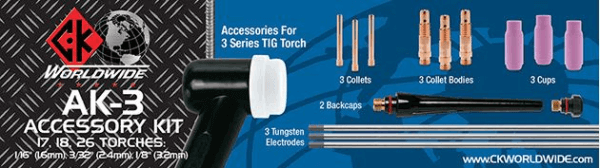 AK-3 CK Worldwide 3 Series TIG Torch Accessory Kit