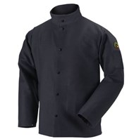 Black Stallion Black Flame-Resistant Cotton Welding Jacket #FBK9-30C