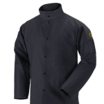 Black Stallion Black Flame-Resistant Cotton Welding Jacket #FBK9-30C