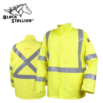 Black Stallion TruGuard 250 FR Cotton Welding Jacket, Reflectives - 32" #JF1117