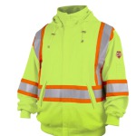 Black Stallion TruGuard™ 200 FR Cotton Full-Zip Hooded Sweatshirt, Safety Lime #JF1332-LM