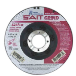SAIT 4-1/2x1/4x7/8 A24R Long Life No Hub Type 27 Metal Grinding Wheels #20063 (25 pack)
