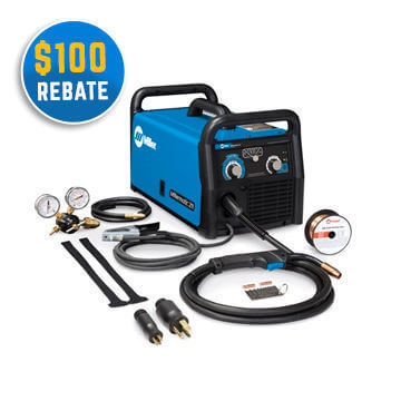 Millermatic 211 Auto-Set 110/220 Volt Mig Welder +gloves