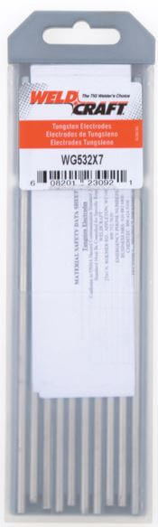 Weldcraft WG532X7 Rare Earth Tungsten Electrode 5/32" X 7" WHILE SUPPLIES LAST