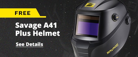 Free Savage A41 Plus Welding Helmet with ESAB Purchase