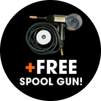 Free spool gun with purchase! Free spool gun with Miller MIG welders