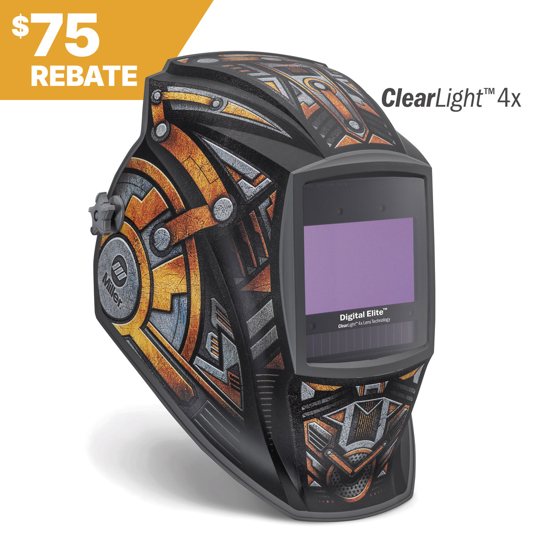 Miller Digital Elite™ Welding Helmet, Gear Box, ClearLight 4x #296771 Rebate