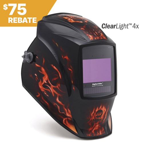 Miller Digital Elite™ Welding Helmet, Inferno, ClearLight 4x #296772 Rebate