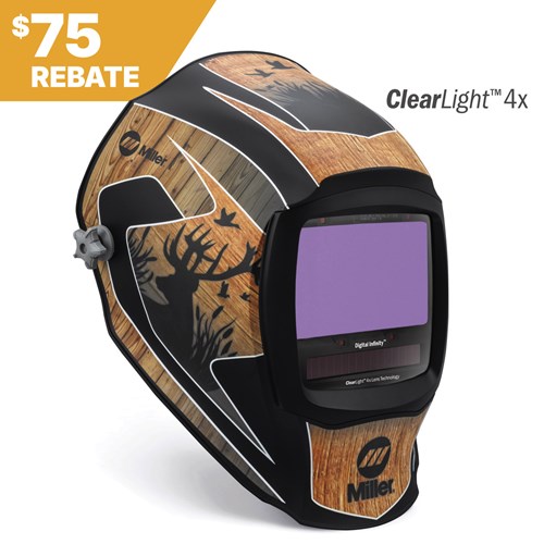 Miller Digital Infinity™ Welding Helmet, Outdoorsman, ClearLight 4x #296783 Rebate