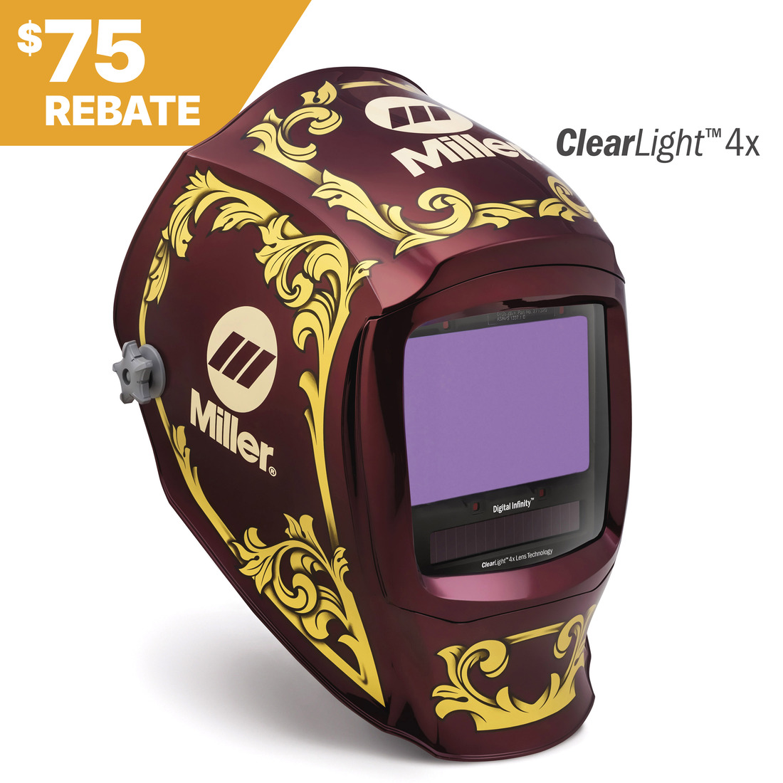 Miller Digital Infinity™ Welding Helmet, Imperial, ClearLight 4x #296784 Rebate