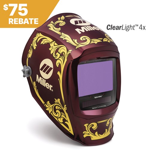 Miller Digital Infinity™ Welding Helmet, Imperial, ClearLight 4x #296784 Rebate