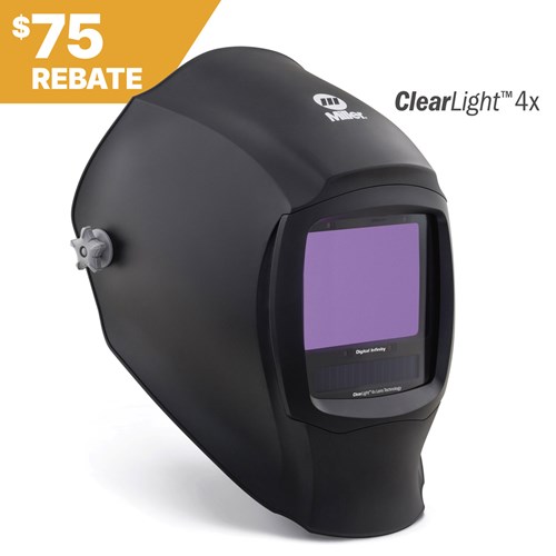Miller Digital Infinity™ Welding Helmet, Black, ClearLight 4x #296786 Rebate