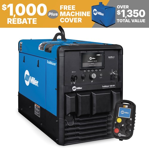 907832002 Miller Trailblazer 330 EFI Excel Power WIC with Remote Rebate
