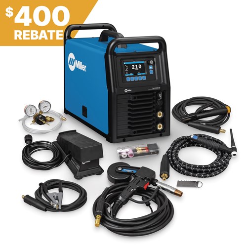 Miller Syncrowave® 212 AC/DC TIG Welder, Air Cooled Package with Spool Gun - 951000200 Rebate