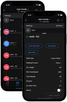 Lincoln Electric Cooper app for welding automation cobot