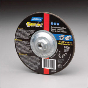 Gemini Type 27, 1/4" Thick, 5/8" Pkg 10 #Hubbed Grinding Wheels