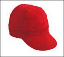 Revco BC5W-BK Welding Cap, Black with Red Flames & Logo