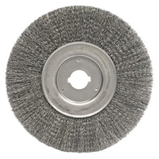 Weiler 10" Narrow Face Crimped Wire Wheel (2pk), .014" Steel Fill, 1-1/4" Arbor Hole #01259