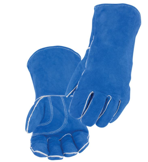 Split Cowhide Stick Glove with Palm Guard, Blue 113L
