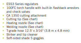 Victor Heating Tip Chart