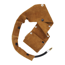 Black Stallion Split Cowhide Cable Cover with Snap Closure