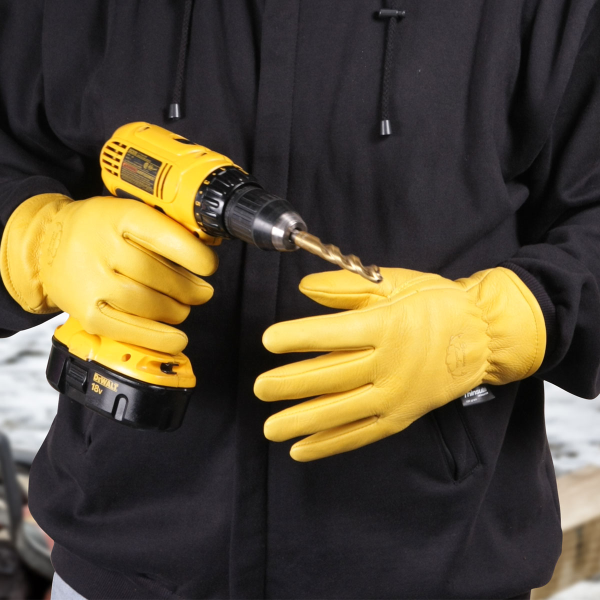 Black Stallion Elkskin Winter Drivers Glove Mens