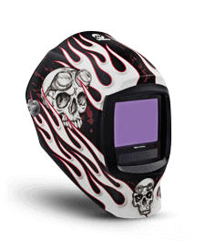 Miller Flaming Skull Welding Helmet for sale