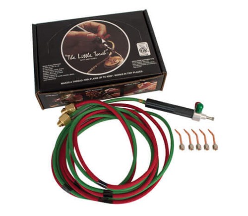 Zoomed out shot of welding kit Miller Smith Little Torch best for beginners