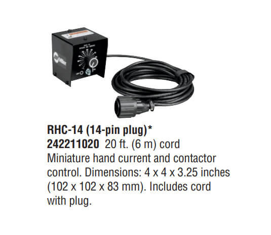 RHC-14 Remote Hand Control w/ Cable 20ft #242211020 RHC-14 Remote Hand Control w/ Cable 20ft #242211020
