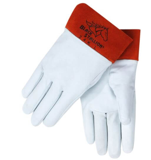 Revco Black Stallion Short Cuff Premium Kidskin TIG Glove with DragPatch #24K for Sale Online