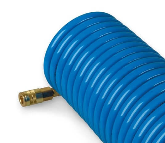Miller SAR 100 ft. Coiled Air Hose designed to fit C50 air regulator