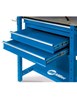 Miller Tool Chest for ArcStation Part #300610 Blue workstation that is perfect for professional welders on white background