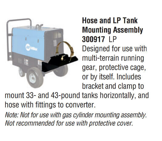 Bobcat™ / Trailblazer® 275 Hose & LP Tank Mounting Assembly #300917