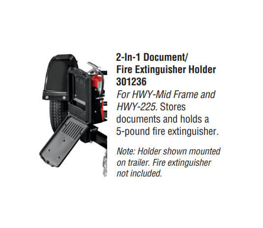 Miller 2-in-1 Document & Fire Extinguisher Holder #301236 Miller 2-in-1 Document & Fire Extinguisher Holder #301236