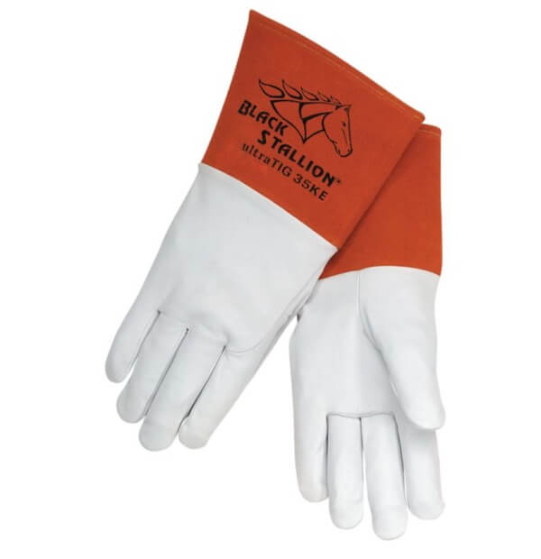Revco Black Stallion Pearl White Value-Priced Kidskin TIG Glove #35KE for Sale Online
